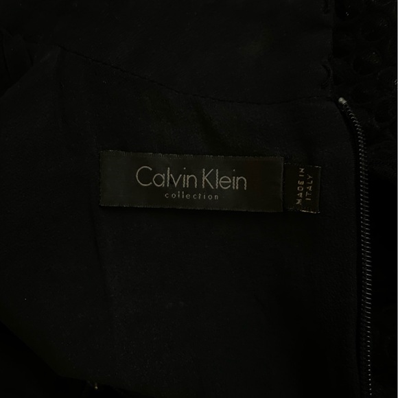 Calvin Klein Collection High-neck Elegant Black Sleeveless Dress - Picture 8 of 9